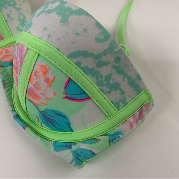 Victorias Secret Bikini Top 34C Flirt Bandeau Blue - Picture 2 of 7